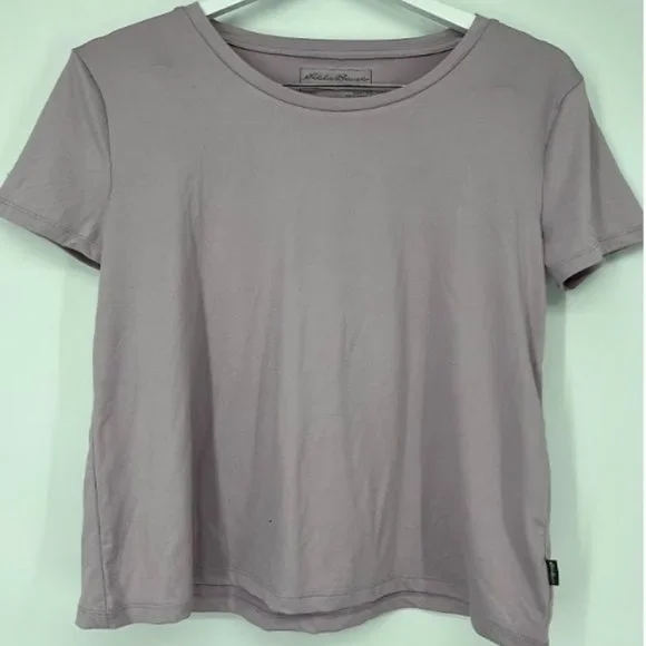 Eddie Bauer Women's Short Sleeve Crewneck Loungewear Tee T-Shirt Gray Size M - Picture 2 of 5